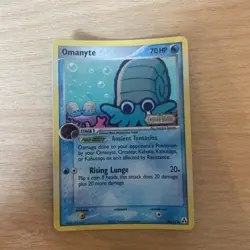 Omanyte (60/92) Stamped Reverse Holo EX Legend Maker Pokemon Card! - Image 1