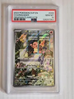 Charmander Obsidian Flames Etb Pokemon Svp En-Sv Black Star Promo 044 PSA 10 - Image 1