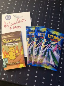 Pookiemoot & Free Eid Baby Non-Pokemon Card Packs Lot SEALED FAN-Made - Image 1
