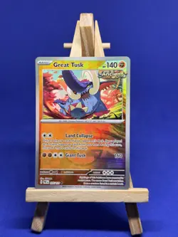 Pokemon Card Great Tusk Prismatic Evolutions Masterball 055/131 Near Mint - Image 1