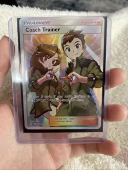 Pokemon TCG Coach Trainer Full Art 233/236 Sm-Unified Minds Holo Card - Image 1