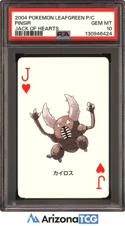 Pokemon 2004 Pinsir Jack Of Hearts LeafGreen Playing Card Japanese GEM MT PSA 10 - Image 1