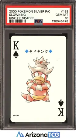 Pokemon 2000 Slowking #199 King Spades Silver Playing Card Japanese PSA 10 - Image 1