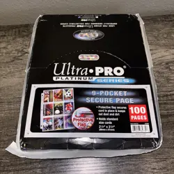 100 x ULTRA PRO PLATINUM SERIES 9 POCKET CARD SLEEVES PAGES Open Box - Image 1