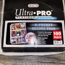 100 x ULTRA PRO PLATINUM SERIES 9 POCKET CARD SLEEVES PAGES Open Box - Image 2