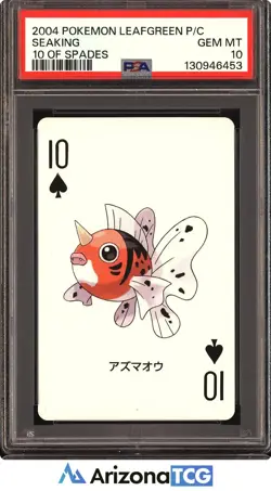 Pokemon 2004 Seaking 10 10 Of Spades LeafGreen Playing Card Japanese PSA 10 - Image 1