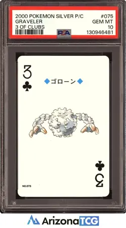 Pokemon 2000 Graveler 075 Pokemon Silver Playing Cards Japanese GEM MINT PSA 10 - Image 1