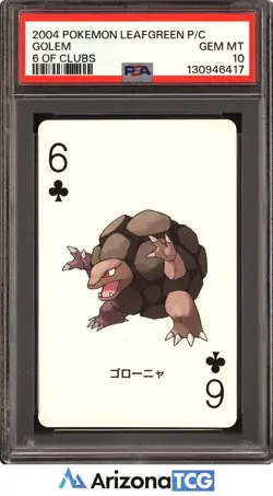 Pokemon 2004 Golem 6 Of Clubs LeafGreen Playing Card Japanese GEM MINT PSA 10 - Image 1