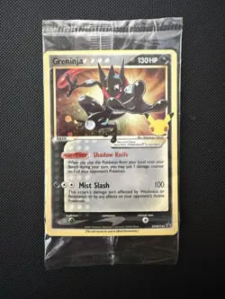 Pokemon Greninja Gold Star SWSH144 Celebrations Black Star Promo Card Sealed - Image 1