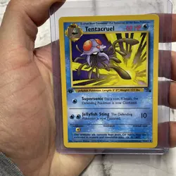 Pokemon Tentacruel TCG 1st Edition Wizards Of The Coast Fossil Card 44/62 NM/MT - Image 1