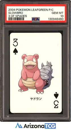 Pokemon 2004 Slowbro 3 Of Spades LeafGreen Playing Card Japanese GEM MINT PSA 10 - Image 1