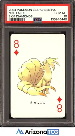 Pokemon 2004 Ninetales 8 of Diamonds LeafGreen Playing Card Japanese PSA 10 - Image 1