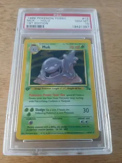 Pokemon Card 1st Edition Fossil #13 Muk Holo PSA 10 GEM MINT 1999 Vintage - Image 1
