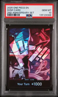 2025 ONE PIECE ENGLISH VERSION 2ND ANNIVERSARY SET DON!! CARD PSA 10 - Image 1