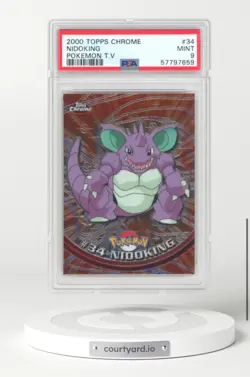 Nidoking PSA 9 MINT SPECTRA Chrome - 2000 Topps Chrome Series 1 #34 Pokemon Card - Image 1