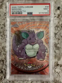 Nidoking PSA 9 MINT SPECTRA Chrome - 2000 Topps Chrome Series 1 #34 Pokemon Card - Image 2