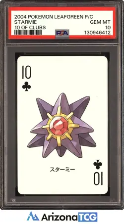 Pokemon 2004 Starmie 01 10 Of Clubs LeafGreen Playing Cards Japanese PSA 10 - Image 1