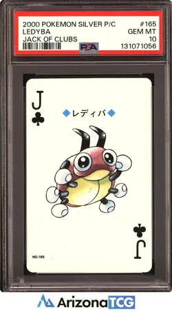 Pokemon 2000 Ledyba 165 Jack Of Clubs Silver Playing Card Japanese PSA 10 - Image 1