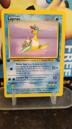 LAPRAS Fossil Series POKEMON Non-Holo 1st Edition 1999 Trading Card 25/62 - Image 1