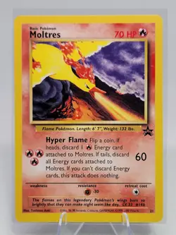 Moltres 21 WOTC Black Star Promo Pokemon Card - Image 1