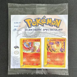 Pokemon SEALED Scan-tastic Spectacular Ho-oh & Rapidash e-Reader Promo Card 2002 - Image 1