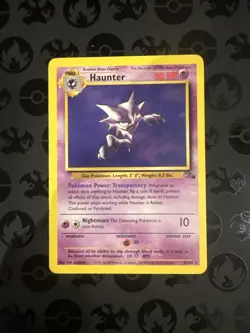 Pokemon TCG Haunter Fossil Set Unlimited Rare Non-Holo Card 21/62 LP+ Nintendo - Image 1