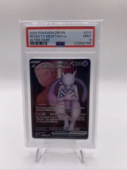 Team Rockets Mewtwo ex PSA 10 English Pokemon Card 213 Destined Rivals 2025 UR - Image 1