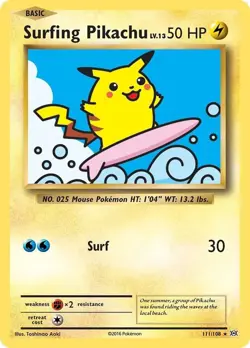 Pokemon Pikachu TCG Surfing Evolutions Card 111/108 (LP)Regular Secret Rare - Image 1