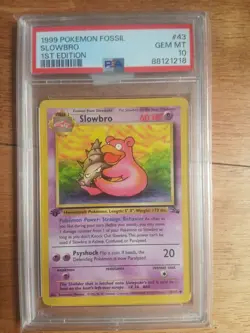 Pokemon Card 1st Edition Fossil #43 Slowbro PSA 10 GEM MINT 1999 WOTC Vintage - Image 2