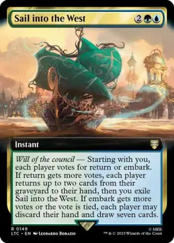 Magic The Gathering MTG SAIL INTO THE WEST EXTENDED ART CThe Lord of the Rings - Image 1
