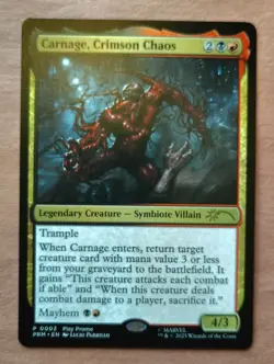 1x Carnage, Crimson Chaos Play Promos **NEAR MINT** **UNPLAYED** MTG - Image 1
