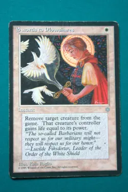 Swords to Plowshares- MTG - Ice Age - Heavily Played - Magic the Gathering(3) - Image 1