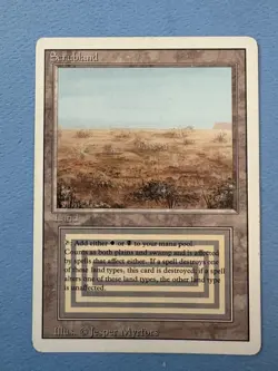 MTG Revised Edition Scrubland! 1994 Vintage Magic! - Image 1