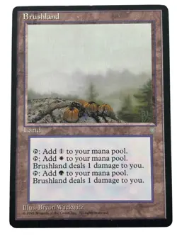 MTG Brushland Ice Age Moderate Play MP Regular Vintage Old School Magic - Image 3
