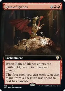 Rain of Riches EXTENDED - 150 - Rare - Streets of New Capenna NNC MTG - Image 1