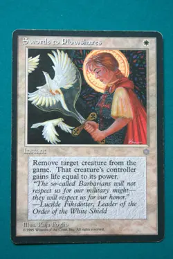Swords to Plowshares- MTG - Ice Age - Moderately Played - Magic the Gathering(2) - Image 1