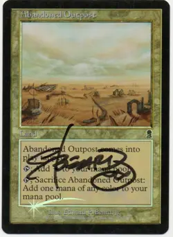 MTG M:tG ODYSSEY Abandoned Outpost FOIL - SIGNED by Edward P. Beard, Jr.! - Image 1