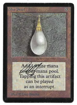 DAN FRAZIER - SIGNED M:tG MTG BETA MOX PEARL Play Card! - Image 1