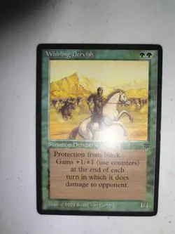 MTG MAGIC THE GATHERING CARD ORIGINAL LEGENDS WHIRLING DERVISH GREEN CREATURE X1 - Image 1
