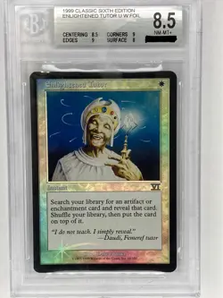 MTG English Version Enlightened Tutor Foil 6Th Graded Beckett 8.5!! - Image 1
