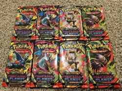 Pokemon TCG Phantasmal Flames Booster Packs (8) Mega Art Set Sealed - Image 1