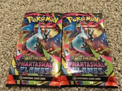 Pokemon TCG Phantasmal Flames Booster Packs (8) Mega Art Set Sealed - Image 5