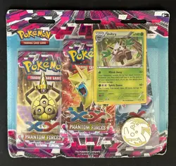 POKEMON Original XY 2014 3-Pack PHANTOM FORCES Blister BOOSTER SHIFTRY PROMO - Image 1