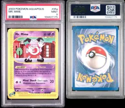 2003 POKEMON AQUAPOLIS MR.MIME #95a PSA 9 RARE CARD LOW POP - Image 3