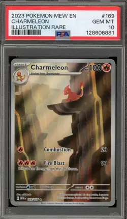 Pokemon Charmeleon 151 MEW EN Illustration Rare #169 PSA 10 Gem Mint - Image 1