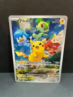 Pikachu SVP 027 Scarlet & Violet Promo Card Paldea Evolved Pokemon - NM/Mint - Image 1