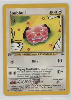 Snubbull 1st Ed. Pokemon Neo Revelation #55 2001 - Image 1