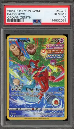 Pokemon Deoxys Crown Zenith Galarian Gallery Full Art #GG12 PSA 10 Gem Mint - Image 1