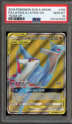 Pokemon Latias & Latios GX Team Up Full Art #169 PSA 10 Gem Mint - Image 1
