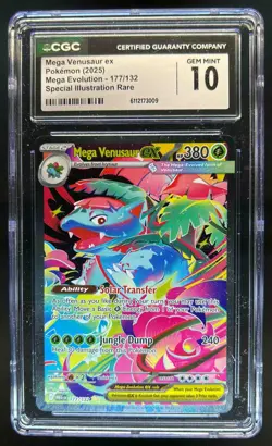 2025 Pokemon Mega Evolution Venusaur ex Special Illustration Rare 177/132 CGC 10 - Image 1